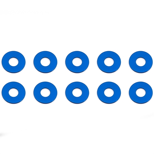 ASSOCIATED BLUE ALUMINUM BULKHEAD WASHERS 7.8 x 0.5MM (10)